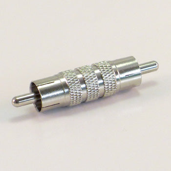 RCA Male to RCA Male Adapter- Silver