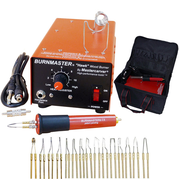 Burnmaster Hawk 110V Set (1 Pen , 15 Tips and Bag)