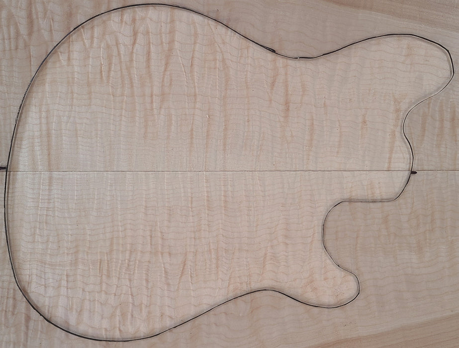 Curly Quilt Figured Maple Guitar set, .34" thick - Stock# 3-0277D