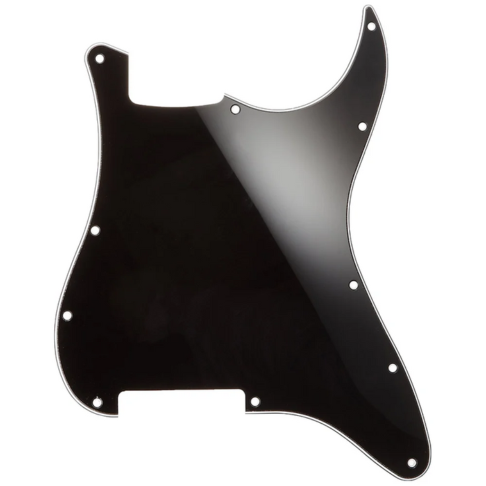 3 PLY Black Strat-Type Pickguard (No Holes)