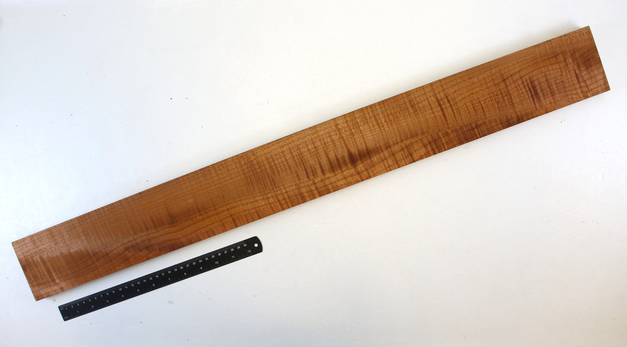 Maple Flame Roasted Neck Blank, 2A+ Highly Figured, 35" x 3.7" x .8" Thick - Stock #42658