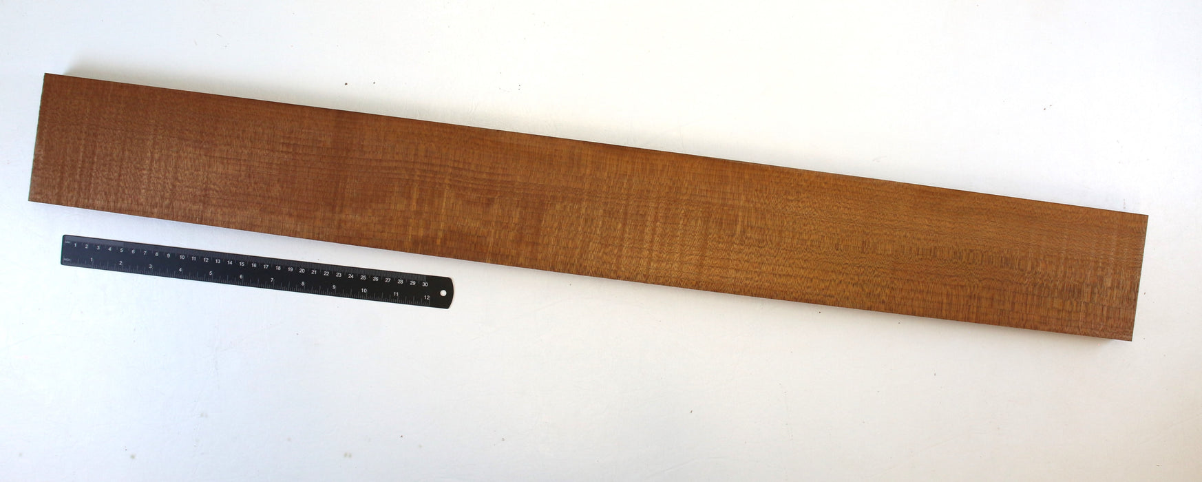 Maple Flame Roasted Neck Blank, 3A Highly Figured, 35" x 4" x 1" Thick - Stock #42655