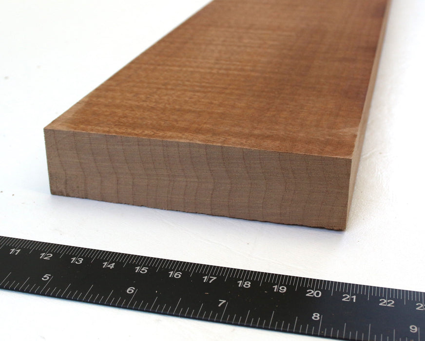 Maple Flame Roasted Neck Blank, 3A Highly Figured, 35" x 4" x 1" Thick - Stock #42655