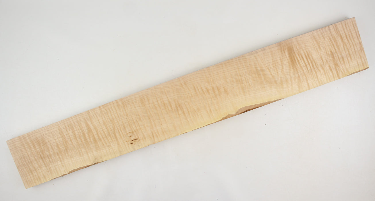 Maple Flame Neck Blank, Figured, 34.3" x 4.9" x 1.0" Thick - Stock #41314