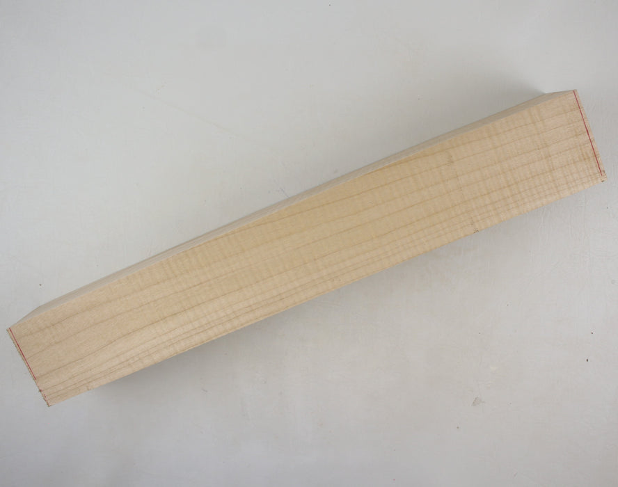 Maple Flame Violin Neck Blank, 2A+ Highly Figured, 16.7" x 2.5" x 2.4" Thick - Stock #41373