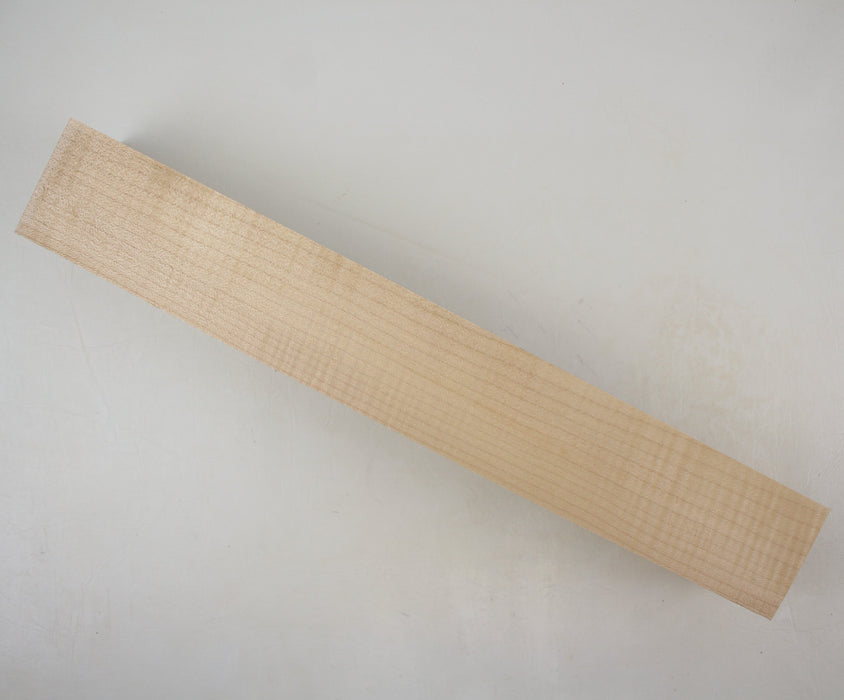 Maple Flame Violin Neck Blank, 3A+ Highly Figured, 16.7" x 2.5" x 2.5" Thick - Stock #41374