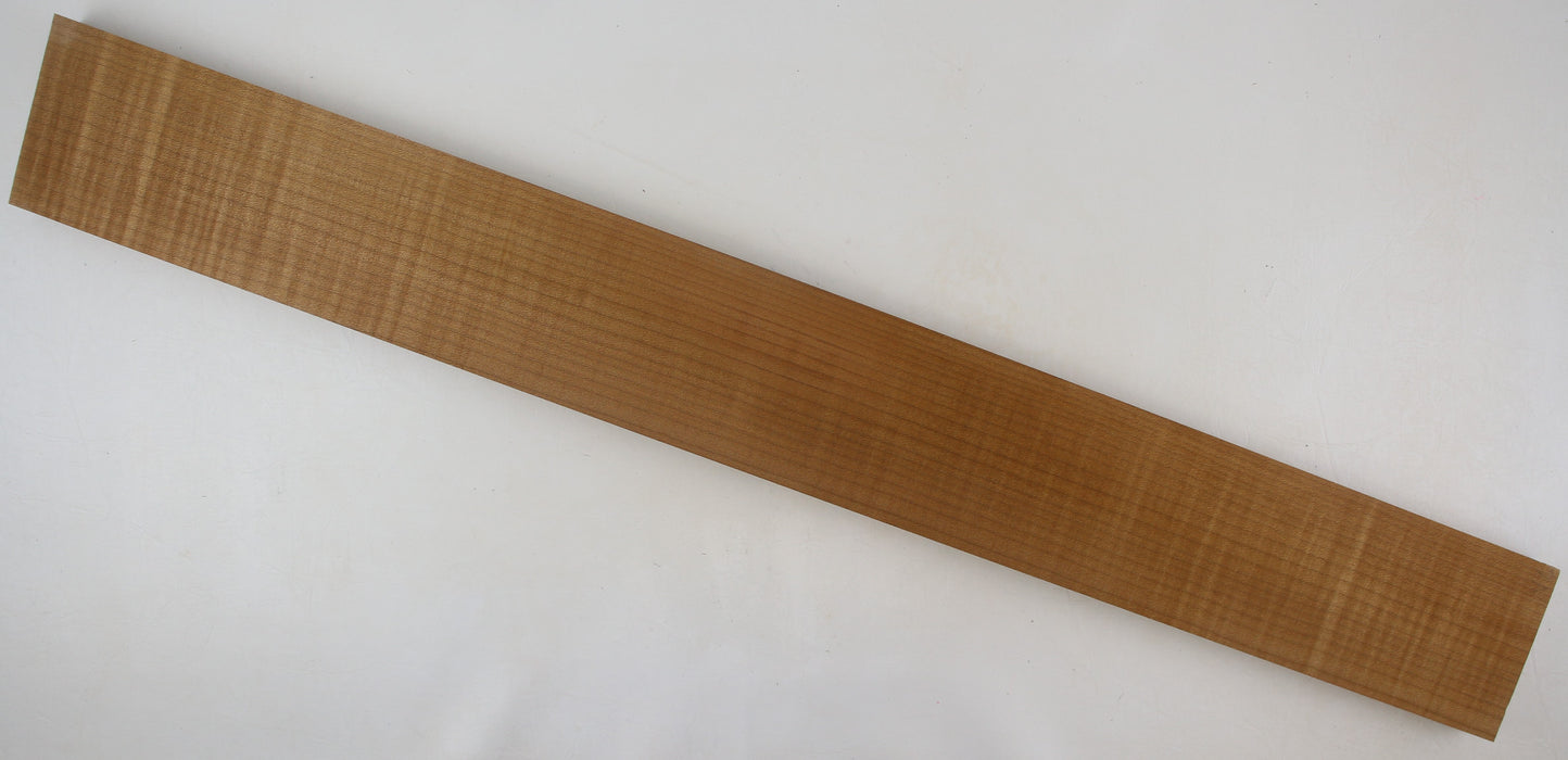 Maple Flame Roasted Neck Blank, 2A+ Figured, 33.5" x 4.0" x 1.06" Thick - Stock #41379