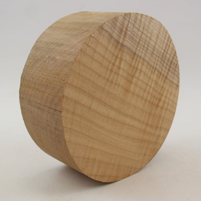 Maple Flame Round, Figured, 5.9" x 2.4" Thick - Stock #41408