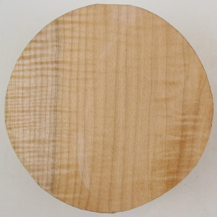 Maple Flame Round, Figured, 5.9" x 2.4" Thick - Stock #41407