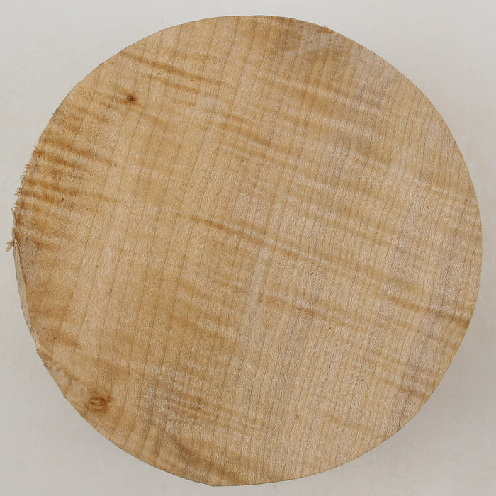 Maple Flame Round, Highly Figured, 5.9" x 2.2" Thick  - Stock #41406