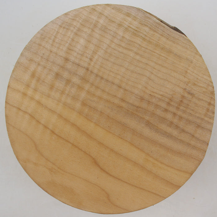 Maple Flame Round, Figured, 5.9" x 2.4" Thick  - Stock #41404