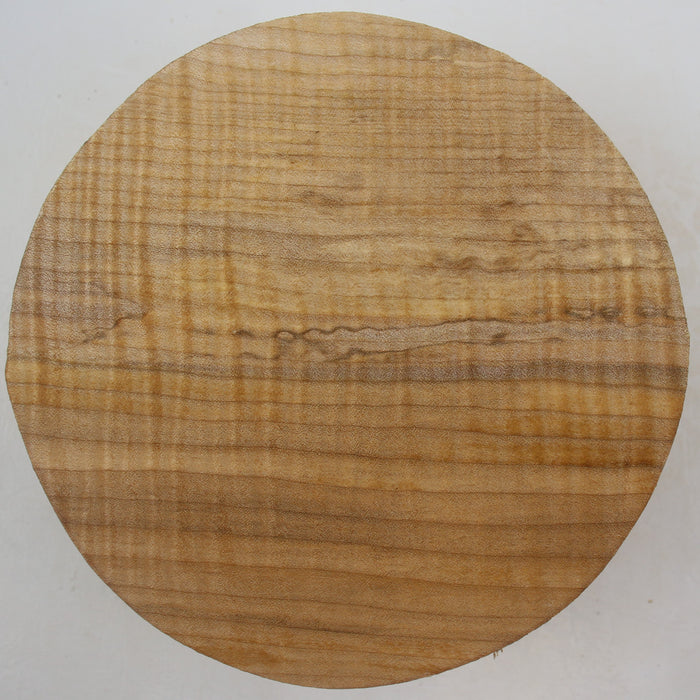 Maple Flame Round, Very Highly Figured, 5.9" x 2.4" Thick  - Stock #41402