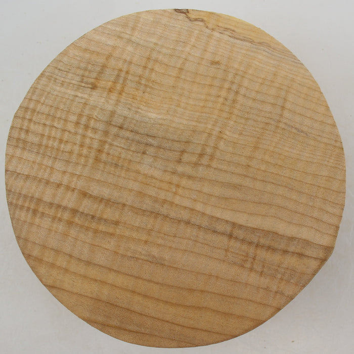 Maple Flame Round, Very Highly Figured, 5.9" x 2.4" Thick  - Stock #41402