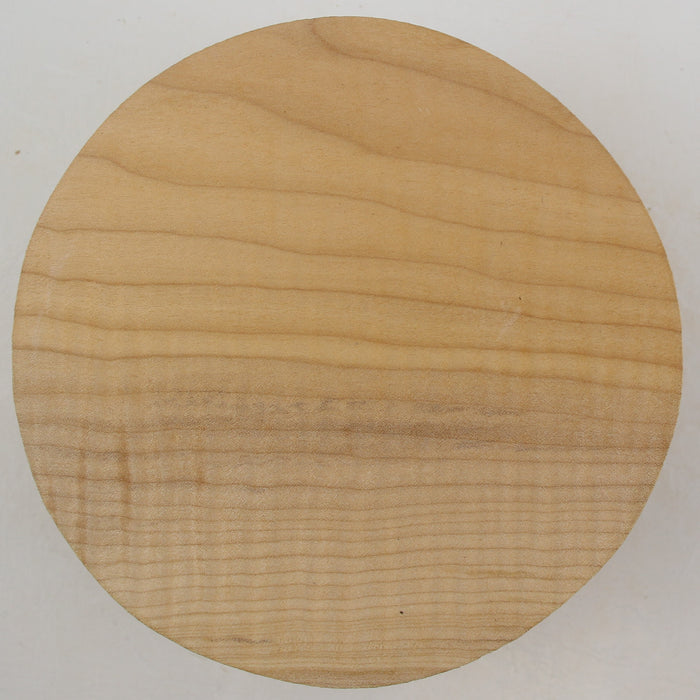 Maple Flame Round, Figured, 5.9" x 2.4" Thick - Stock #41400