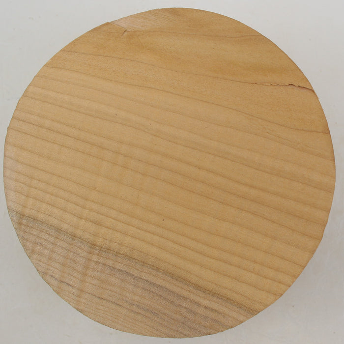 Maple Flame Round, Figured, 5.9" x 2.4" Thick - Stock #41400