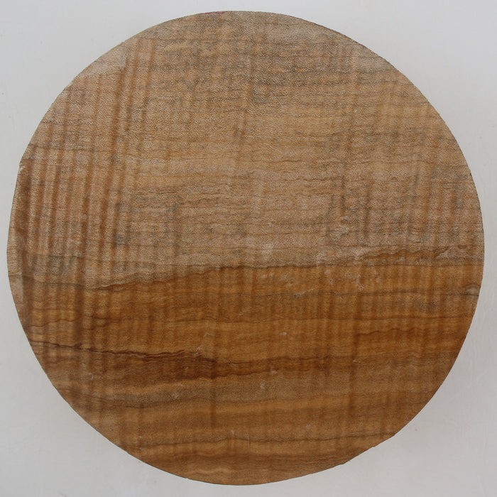 Maple Flame Round, Very Highly Figured, 7.9" x 2.2" Thick - Stock #41411