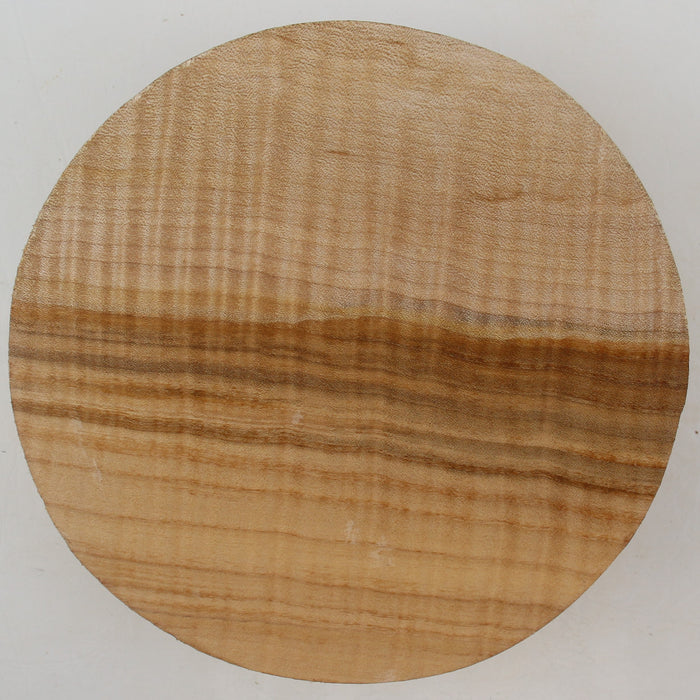 Maple Flame Round, Very Highly Figured, 7.9" x 2.4" Thick - Stock #41410