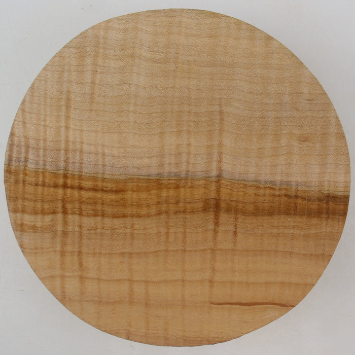 Maple Flame Round, Very Highly Figured, 7.9" x 2.4" Thick - Stock #41410