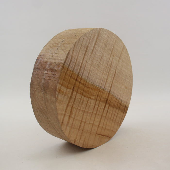 Maple Flame Round, Very Highly Figured, 7.9" x 2.4" Thick - Stock #41410