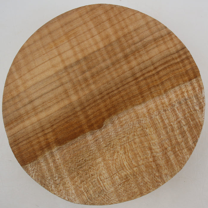 Maple Flame Round, Very Highly Figured, 8.9" x 2.4" Thick  - Stock #41419