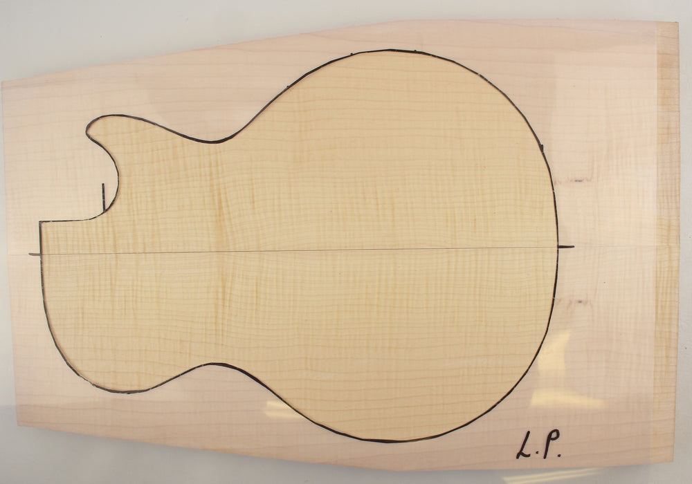 Maple Flame Archtop Back/Carve Top, 3A+ Highly Figured, 2.8cm (1.1") Thick - Stock #41486