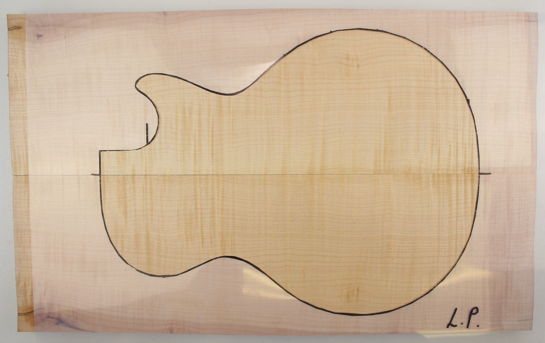 Maple Flame Archtop Back/Carve Top, 3A Highly Figured, 2.5cm (0.98") Thick - Stock #41485