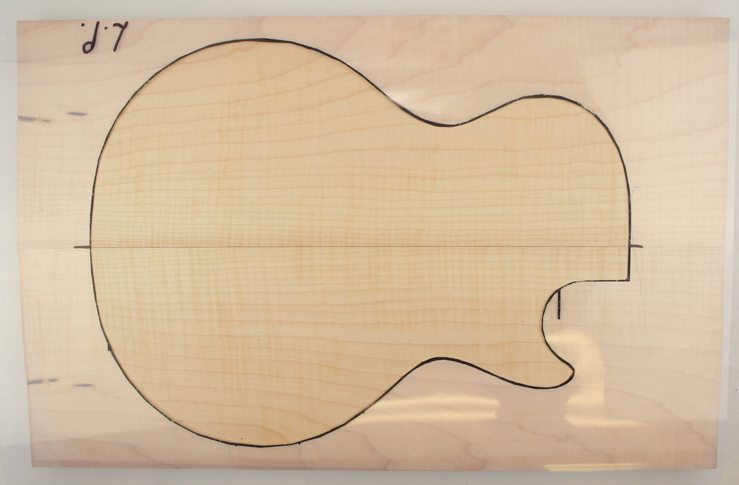 Maple Flame Archtop Back/Carve Top, 3A Highly Figured, 2.4cm (0.94") Thick - Stock #41481