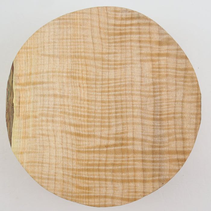 Maple Flame Round, Exceptionally Figured, 5.9" x 2.4" Thick - Stock #41536