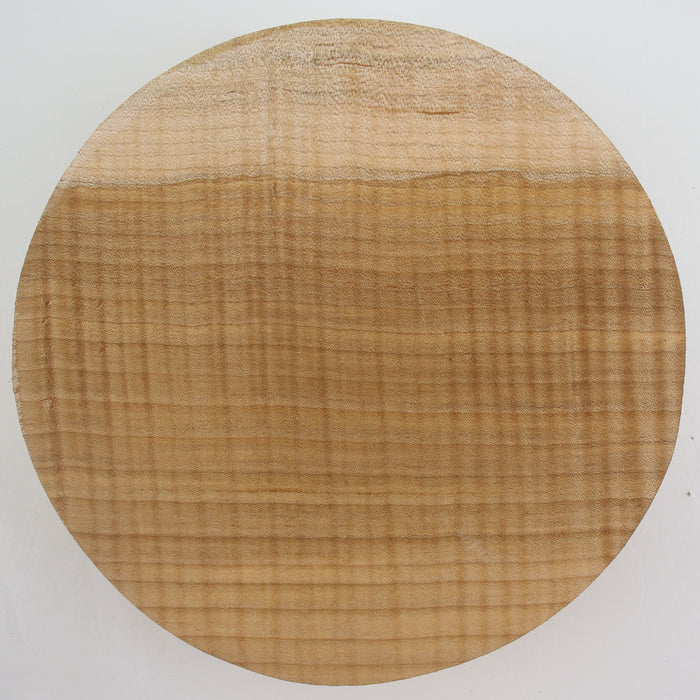 Maple Flame Round, Very Highly Figured, 8.9" x 2.4" Thick - Stock #41535