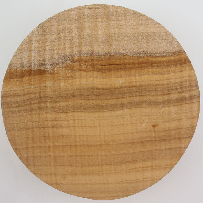 Maple Flame Round, Very Highly Figured, 8.9" x 2.4" Thick - Stock #41535