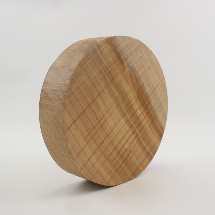 Maple Flame Round, Very Highly Figured, 8.9" x 2.4" Thick - Stock #41535