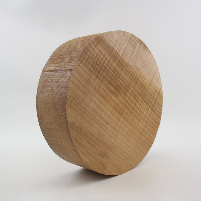 Maple Flame Round, Highly Figured, 10.9" x 3.6" Thick - Stock #41539