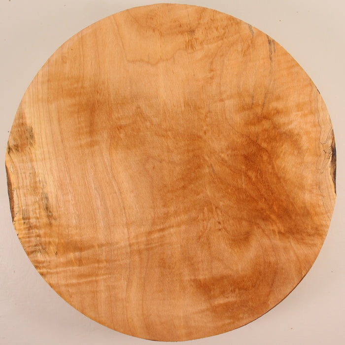 Maple Round, 2A Figured, 11.8" x 2.2" Thick - Stock #41565