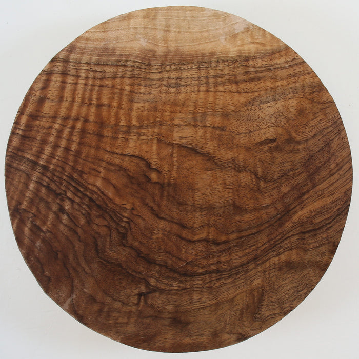 English Walnut Round, Very Highly Figured, 8.9" x 2.2" Thick - Stock #41590