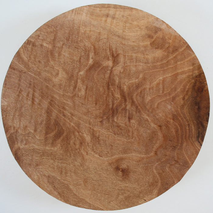 English Walnut Round, Very Highly Figured, 8.9" x 2.2" Thick - Stock #41590