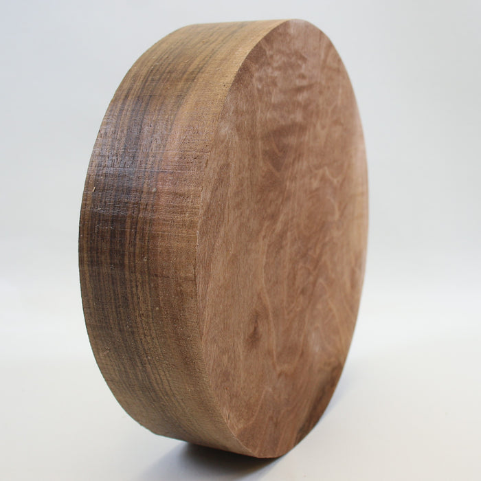 English Walnut Round, Very Highly Figured, 8.9" x 2.2" Thick - Stock #41590