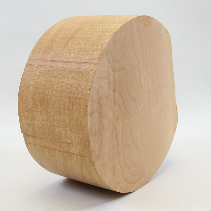 Maple Flame Round, Figured, 7.9" x 3.8" Thick  - Stock #41583