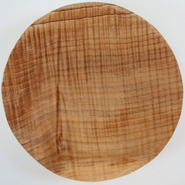 Maple Flame Round, Very Highly Figured, 8.9" x 2.2" Thick - Stock #41579