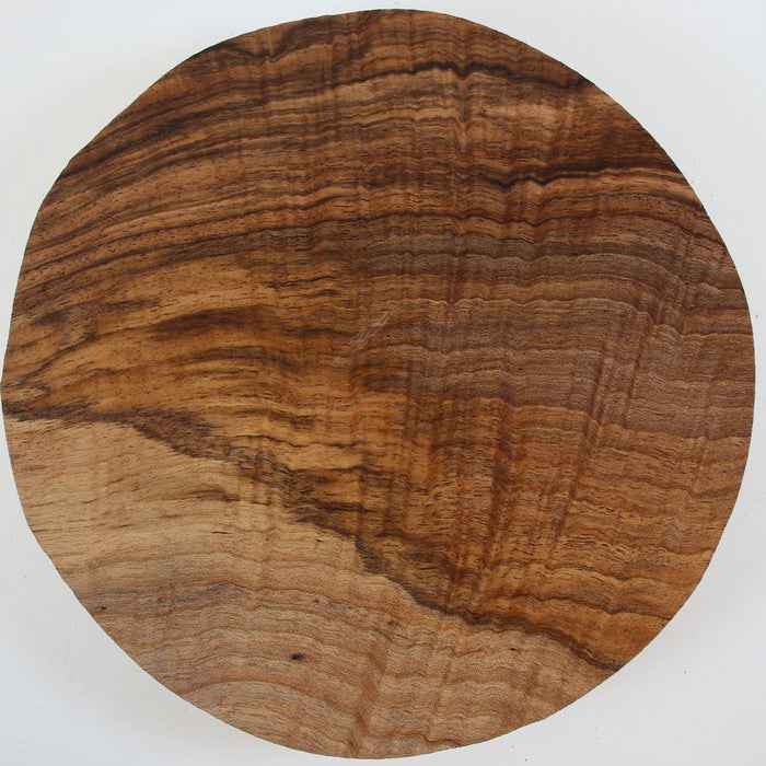 English Walnut Round, Very Highly Figured, 9.1" x 1.8" Thick - Stock #41589