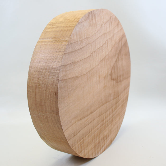 Maple Flame Round, Very Highly Figured, 12.0" x 2.6" Thick - Stock #41587