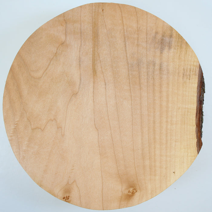 Maple Flame Round, Figured, 12.0" x 3.1" Thick - Stock #41581