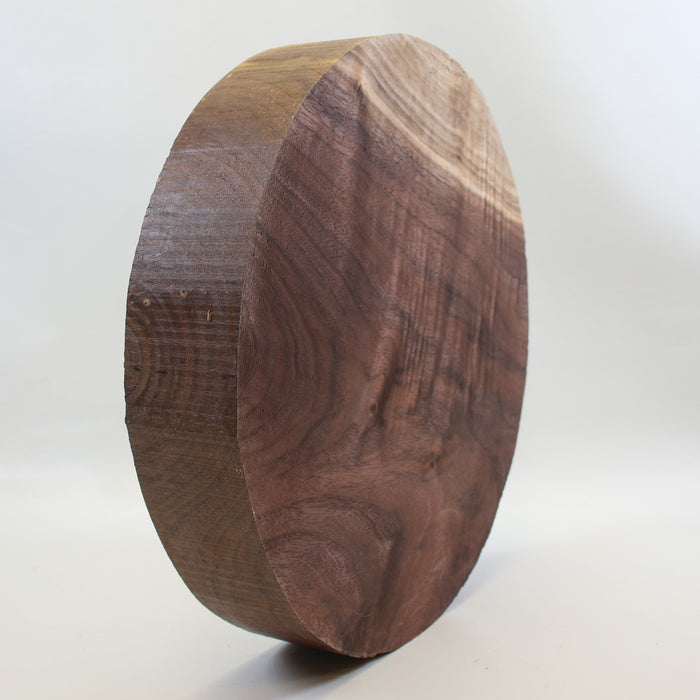 Black Walnut Round, Figured, 13.0" x 2.4" Thick - Stock #41580