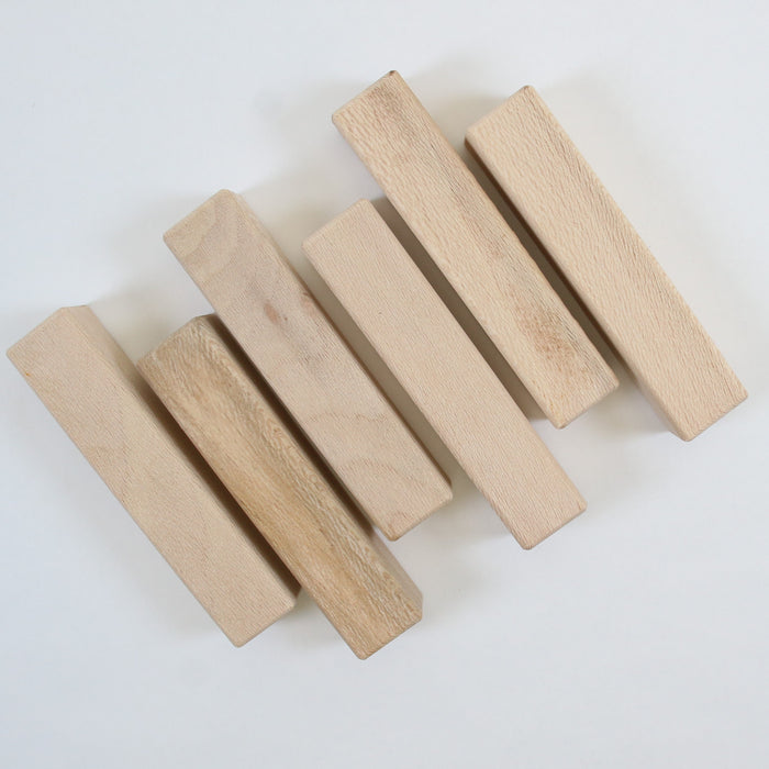 London Plane Pen Blanks, Set of 6, 4" Long - Stock #41616