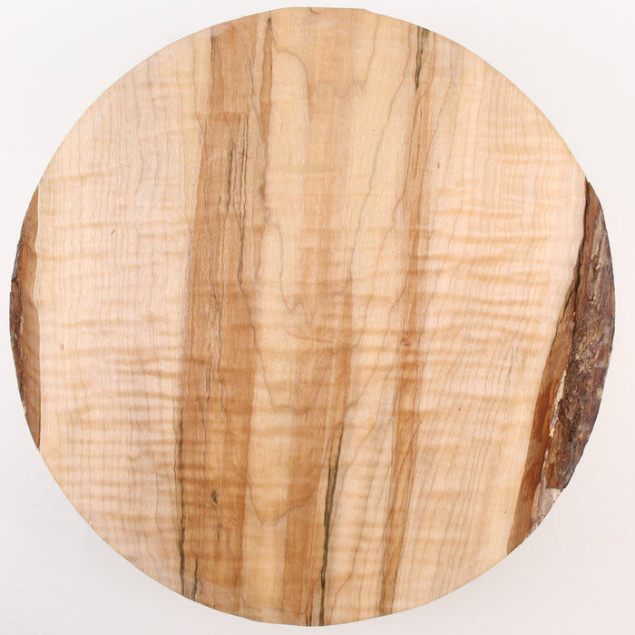 Maple Flame Round, Highly Figured, 10.9" × 2.4" Thick - Stock #41643