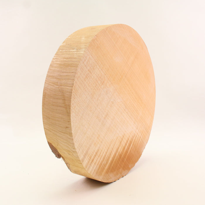 Maple Flame Round, Highly Figured, 10.9" × 2.3" Thick - Stock #41642