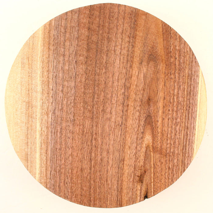 Black Walnut Round, Figured,7.9" × 2.2" Thick - Stock #41635