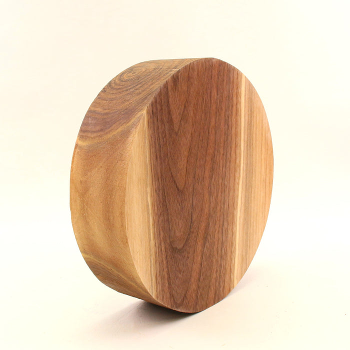 Black Walnut Round, Figured,7.9" × 2.2" Thick - Stock #41635