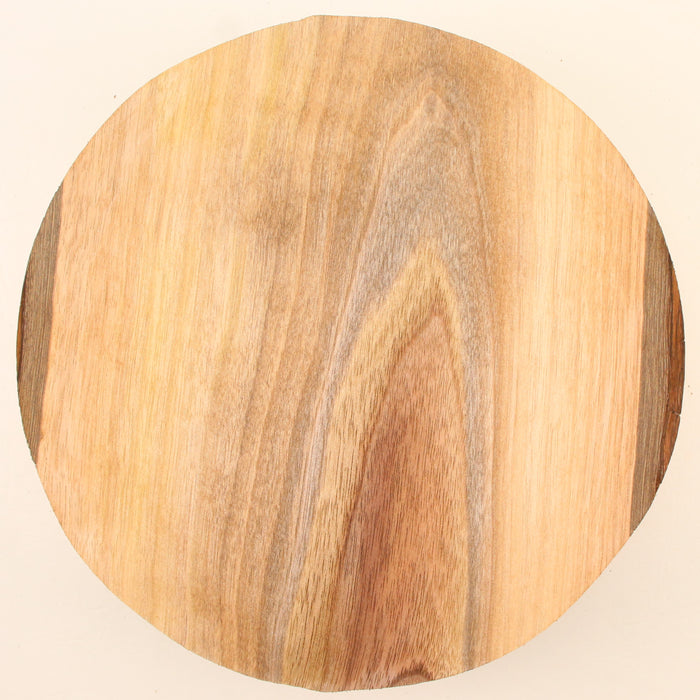 Black Walnut Round, Figured,9.0" × 2.5" Thick - Stock #41632