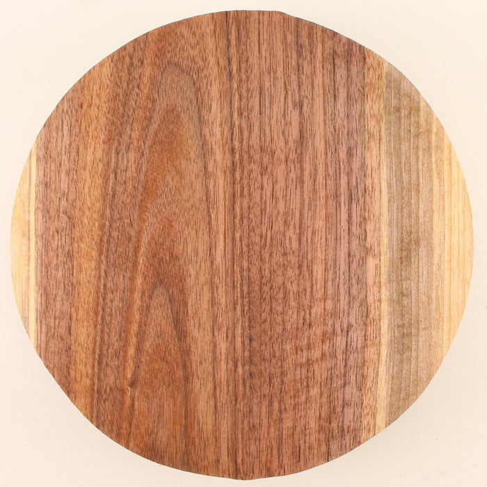 Black Walnut Round, Figured,9.0" × 2.5" Thick - Stock #41632