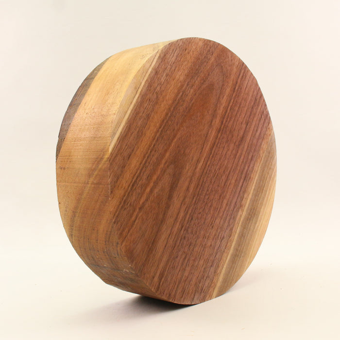 Black Walnut Round, Figured,9.0" × 2.5" Thick - Stock #41632